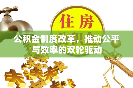 服务公积金制度改革，推动公平与效率的双轮驱动