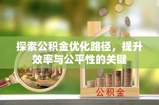 服务探索公积金优化路径，提升效率与公平性的关键