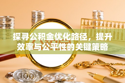 服务探寻公积金优化路径，提升效率与公平性的关键策略