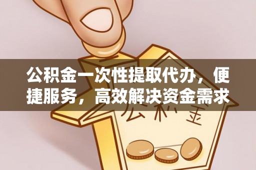 服务公积金一次性提取代办，便捷服务，高效解决资金需求