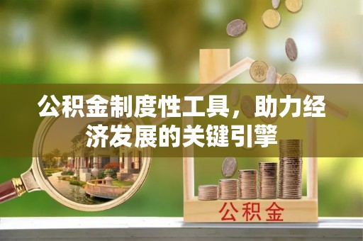 服务公积金制度性工具，助力经济发展的关键引擎