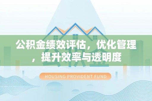 服务公积金绩效评估，优化管理，提升效率与透明度