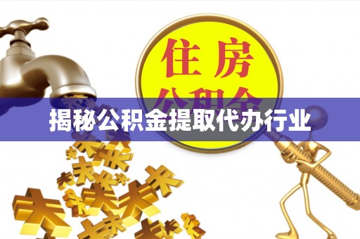 服务揭秘公积金提取代办行业