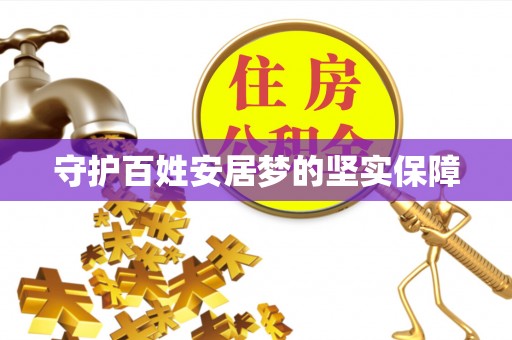 服务守护百姓安居梦的坚实保障