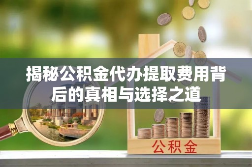 服务揭秘公积金代办提取费用背后的真相与选择之道