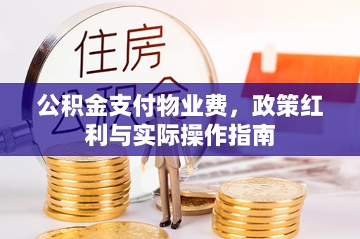 服务公积金支付物业费，政策红利与实际操作指南
