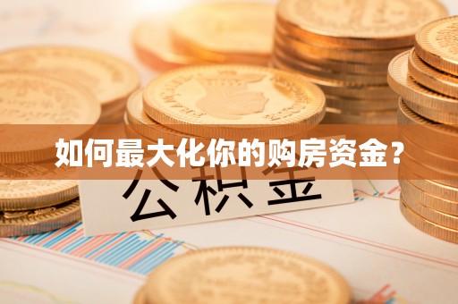 服务如何最大化你的购房资金？