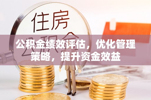 服务公积金绩效评估，优化管理策略，提升资金效益