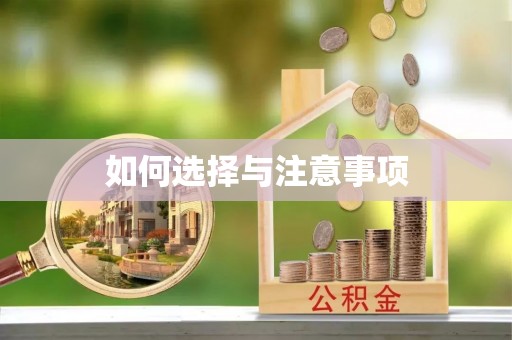 服务如何选择与注意事项