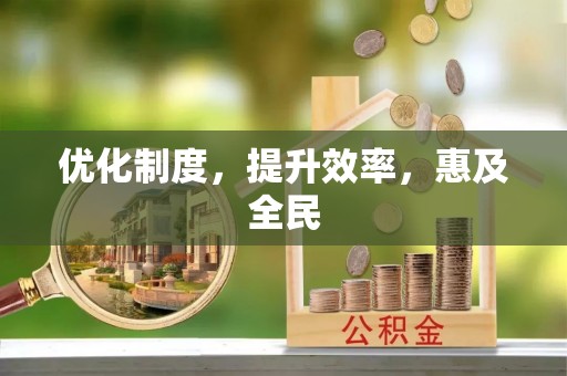 服务优化制度，提升效率，惠及全民