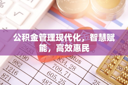 服务公积金管理现代化，智慧赋能，高效惠民